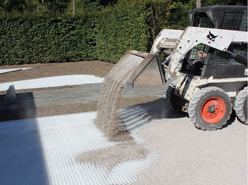 GRINDMAT - hoogte: 4 cm - WIT & ZWART
